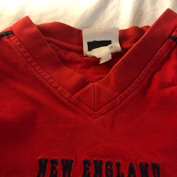 Vintage 1990s NFL New England Patriots thick long sleeve v neck embroidered logo - Picture 9 of 15